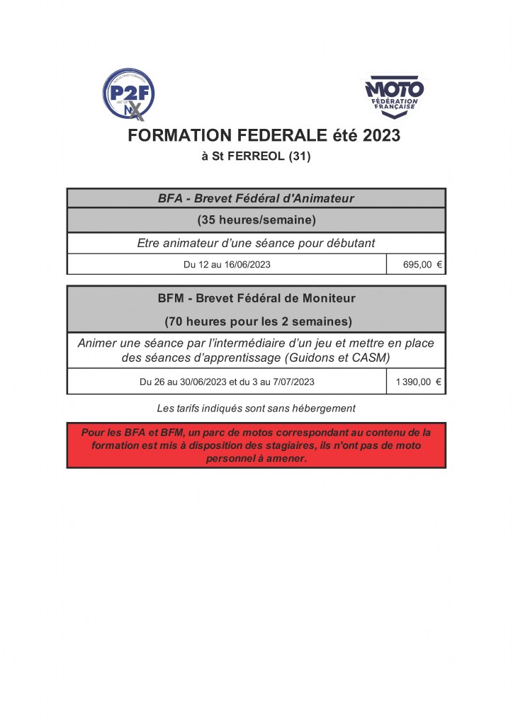 2023 06 Calendrier BFA_BFM